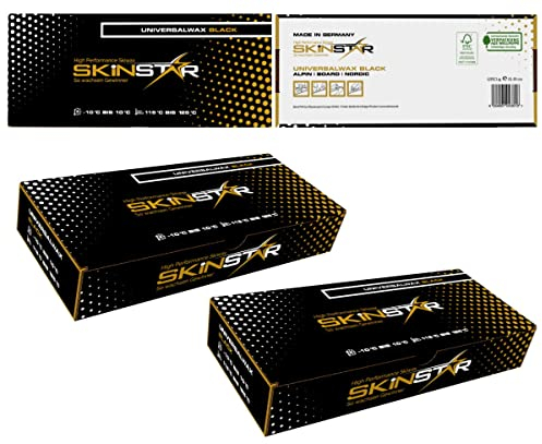 SkinStar Black Edition Universal Skiwachs Rennwachs Ski und Langlauf Wachs Ski Wax 500g