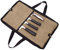 QEES Chefs Knife Bag Black with 2 Hand Grip, 4 Slots Heavy Duty Double-zipper Knife Case, Kitchen Tool Tote Bag GJB440 (Khaki)