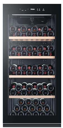 Haier HWS116GAE Refroidisseur de vin compresseur Pose libre Noir 116 bouteille(s)