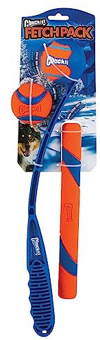 Chuckit Fetch Pack - Chuck It Dog Ball Launcher 18M, Ultra Rubber Ball, Ultra Fetch Stick, Dog Gifts