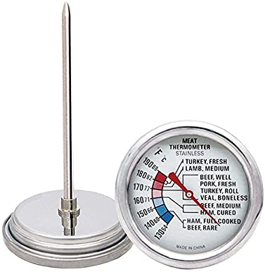 Meat/Poultry Oven Thermometer Analog Meat Thermometer for Grilling,BBQ and Baking- 4.3 Inch Long Pin