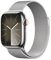 Apple Watch Series 9 (GPS + Cellular, 41 mm) Smartwatch mit Edelstahlgehäuse und Milanaise Armband in Silber. Fitnesstracker, Blutsauerstoff und EKG Apps, Always-On Retina Display, Wasserschutz