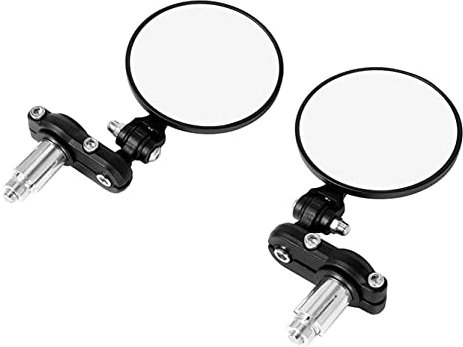 Espejos de motocicleta Espejo retrovisor de motocicleta Espejos de motocicleta Espejo de extremo de manillar Manillar de 7/8 pulgadas Espejo de extremo de barra de visión trasera lateral Espejo de mot