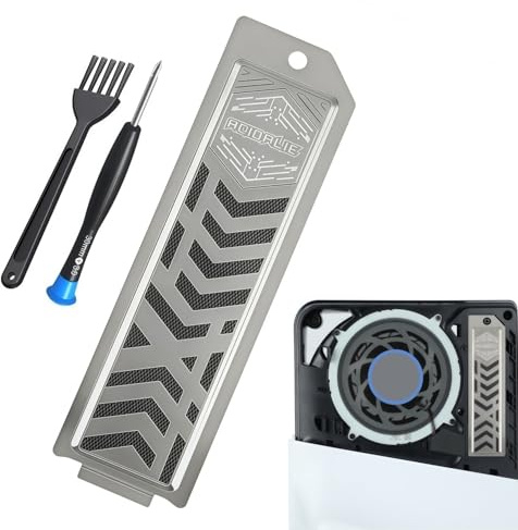 ACIDALIE PS5 Slim M.2 SSD Kühlkörper Erweiterungssteckplatz | Metallabdeckung Wärmeableitungsloch | für PS5 Pro M.2 SSD Erweiterungssteckplatz (Silber)