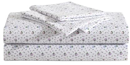Betsey Johnson - King Sheets, Soft & Lightweight Bedding, Fade & Wrinkle Resistant (Pretty Floral Ditsy Purple, King)