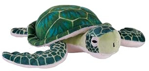 Wild Republic Cuddlekins Eco Mini Green Sea Turtle, Stuffed Animal, 8 Inches, Plush Toy, Fill is Spun Recycled Water Bottles, Eco Friendly