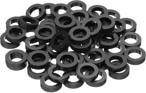PATIKIL Rondelle in ABS Presa Elettrica M10, 60Pz 10,2mm ID, 16mm OD, 5mm L Senza Filettatura, Rondelle di Supporto Rotondo Spaziatori per Interruttori e Prese Hardware per Viti M10