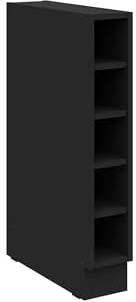 Küchen Unterschrank Regal 15 cm Schwarz Küchenzeile Küche Siena/Monza/Arona