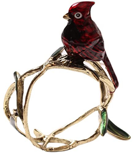 SaryEdge Serviettenknöpfe Serviettenringe Serviettenhalter Serviettenschnalle Home Model House Antiker Goldener Vogel Serviettenknopfring Essensknopf Mundtuchknopfring Western Ti(