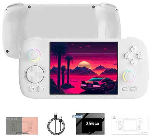 NULA RG406H Retro Handheld Game Console Built-in 256G TF Card / 9000+ Games, 4-inch 5000mAh Android 13 Unisoc T820 Processor Emulator Video Gaming Players