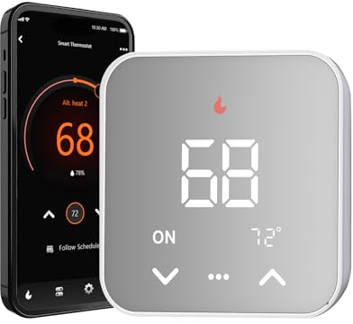 Smart Thermostat for House, WiFi Programmable Thermostat, Compatible with Alexa and Google Assistant, Remote Control Tuya/Smart Life, 𝗖-𝗪𝗶𝗿𝗲 𝗥𝗲𝗾𝘂𝗶𝗿𝗲𝗱