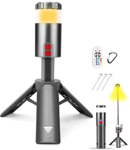 Portable Camping Lantern Rechargeable,10000 Mah Telescopic Camping Lights with Stand,Waterproof Multi-Functional Outdoor Camping LED Light for Camping,Hiking,Fishing,Adventure