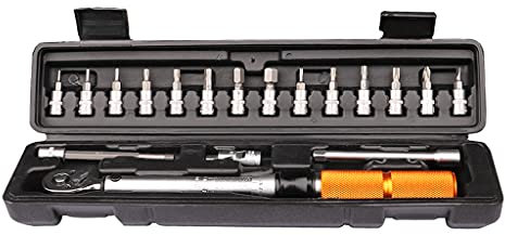 ZIDDAR Lot de 19 clés dynamométriques 1/4 1-25 NM pour l'entretien des vélos de route et VTT