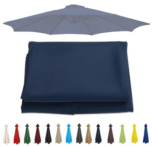 Telo di Ricambio per ombrellone da Esterno (200 cm-350 cm), Telo di Ricambio per ombrellone a 6/8 Braccia, Telo di Ricambio per ombrellone da Giardino per Patio/Spiaggia/Cortile/Piscina (Blu