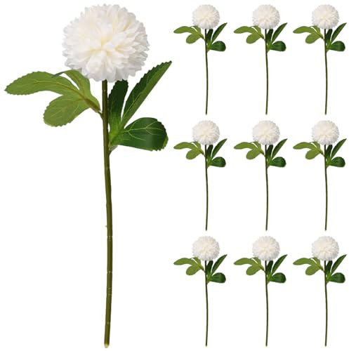 Ipetboom 12 Fiori Artificiali Bouquet A Forma Palla Per Composizioni Floreali Da Decorazioni Per Feste Nuziali Centrotavola Autunnale