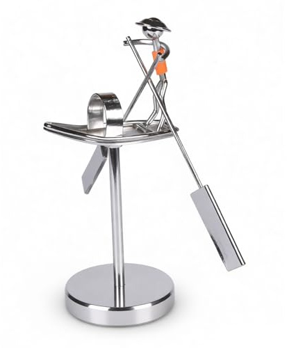 ThinkTop Fisherman Kinetic Art Balance Desk Steel Balance | Physics Theory Decoration for Home and Office or Christmas Birthday