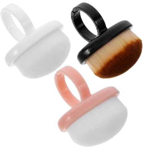 OSALADI Set 3 Spazzole per Unghie Setole Morbide Spazzola Rotonda per la Pulizia delle Unghie Manico Corto Strumento Compatto per Rimozione in Viaggio