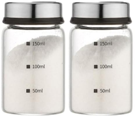 Grandes salières et poivrières en verre transparent de 150ml, avec trous de versement réglables et couvercle scellé en acier inoxydable, pour la cuisine domestique, 2 pièces