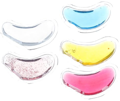 MAGICLULU 5 Stück Packung U förmige Augenpflegepads aus Gel und Pvc zur Kühlung und Massage Müder Augen gegen Dunkle Ringe als Geschenk für Entspannende Augenpflege