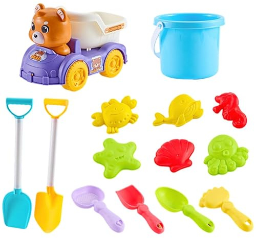 Sand Toys Set | Sandbox Building Kit With Molds, Bucket & Shovels - Sandbox Toys for Kids,for Boys Girls Children Teens Adult for Beach Backyard School Nursery Kindergarten Home Birthday New Year