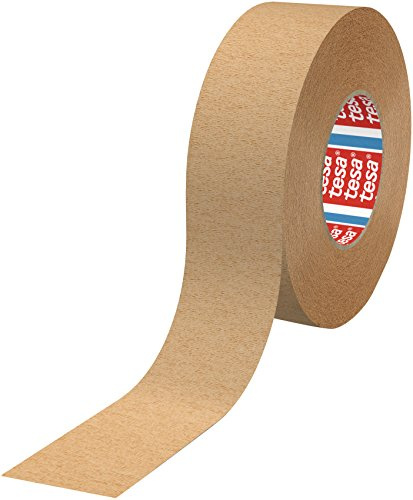 tesa® 4319 - (Gewerbliches Gebinde), Hochgekrepptes Papierklebeband für Malerarbeiten und Verpackungszwecke, 50m x 50mm (6 Stücke)