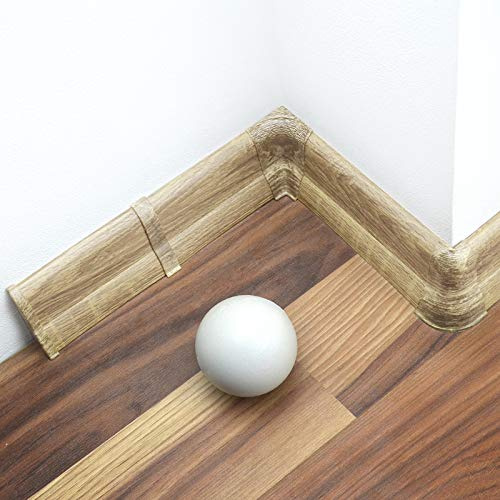 DQ-PP - 10 m di battiscopa in PVC 62 mm, Eiche Nostalgie, listelli in laminato in plastica PVC Dekore