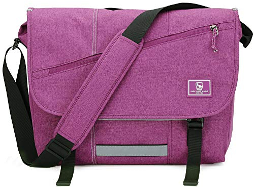OIWAS Umhängetasche Herren Groß Messenger Bag Arbeitstasche Männer Schultertasche Kuriertasche Tablet Business Laptoptasche Herrentasche Büro Uni Reise Alltag Violett
