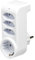 Multistecker Adapterstecker Schutzkontakt Verteiler Mehrfachstecker (4-Fach 1 Schuko and 3 Euro)