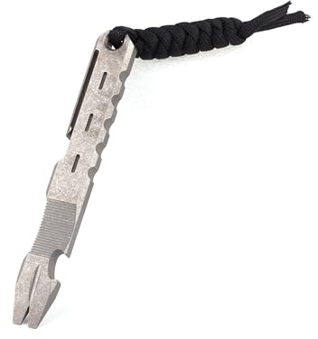 Hamans Titan Brecheisen mit Nagelzieher Flaschenöffner Funktion mit Taschenclip EDC Outdoor Brecheisen (grau)