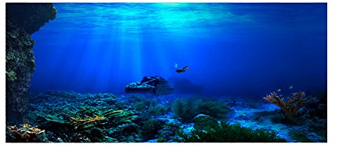 CUYT PVC Poster wasserdichter Hintergrund selbstklebend für Aquarium(122 * 46cm)