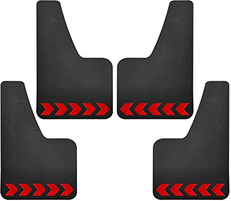 LEOSOX Paraspruzzi Paraspruzzi Paraspruzzi Parafango Compatibile con Mini JCW One Cooper Clubman S Countryman R55 R56 R60 F54 F55 F56 F60 Rally (Color : 4Pcs with Stickers)