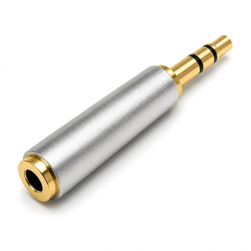 DRUT 1pcs 2.5mm Stereo Socket to 3.5mm Headphone Jack Plug Gold Silver | Audio Adapter Cable Converter