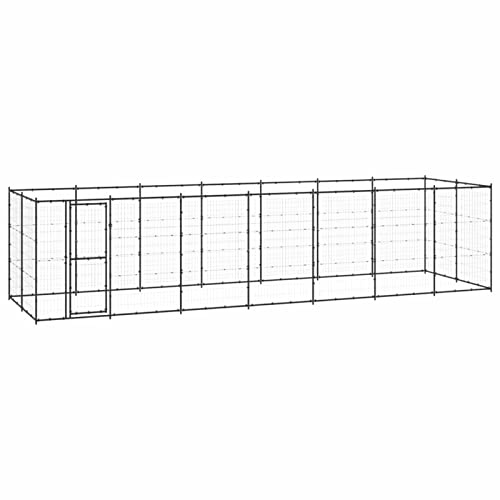 Camerina Outdoor-Hundezwinger Dog House Outdoor Pet Comfort Katzengehege Hundeauslauf DraußEn Tiergehege Stahl 16,94 m² 3082300