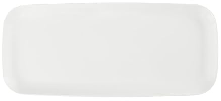 UPware White Melamine Serving Tray, 15 x 6.5 Inch Rectangular Serving Platter, BPA Free Food Tray for Party Entertaining