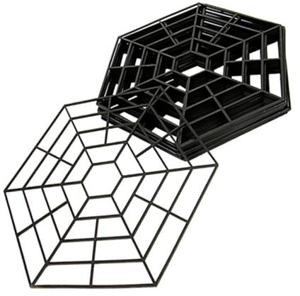 Supvox Fischschutznetz Teichnetz 20 Stück Pp Kunststoff Schwarz Sechseckig Teichschutz Vogeabwehr Für Gartenteich Outdoor