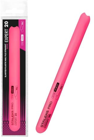 STALEKS PRO for Natury Nails gerade abgeschrägte Feile für selbstklebende oder Papmanfeilen aus robustem Kunststoff EXPERT SPBE-20