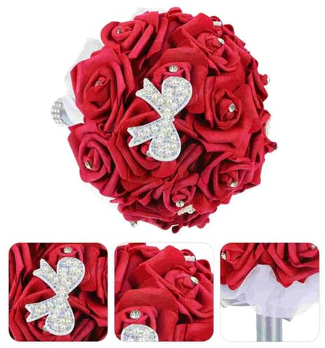 EboLD Hängende Blumen, Badezimmer-Dekoration, künstlicher Ornament, Vintage-Brautstrauß für Braut, Brautjungfer, Clar