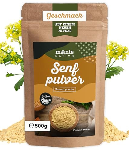 Mustard Powder Monte Nativo (500g) - Ground Mustard Seeds - Gently dried and aromatic Spices ideal for Cooking and Seasoning