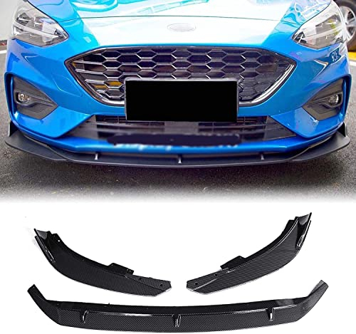 Auto Frontlippe Frontspoiler für Ford Focus St Line 2019 2020 2021 Frontschürze Lippe Frontlippe Spoiler Separator Diffusor Guard Protector Kits,Carbon Fiber