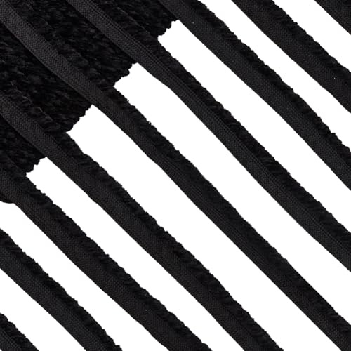 GORGECRAFT 18 metro di Nastro In Sbieco per Tubazioni In Velluto Larghezza 10mm Cordoncino per Bordi Neri per Tappezzeria per Abbigliamento Cucito Cuciture Decorazioni Cuscini Lampade Tende Cappelli