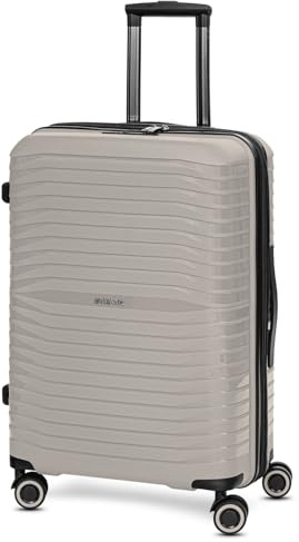 Stratic Check-in Koffer für Damen und Herren | mittelgroßer Trolley 44 x 27 x 66 cm aus hochwertigem, leichtem Polypropylen Material | Erweiterbar & Teleskopgriff| Shine Serie
