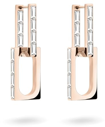 LIEBESKIND BERLIN Damenschmuck– Kette, Armband und Ohrschmuck aus cooler eckiger Linkchain aus Edelstahl– Moderner Statement Schmuck