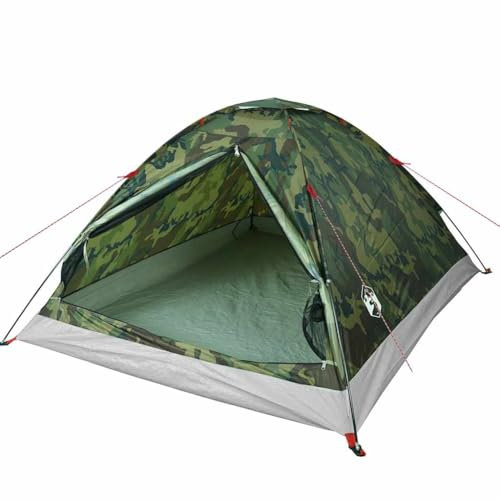 vidaXL Tienda de campaña iglú para 4 Personas Impermeable Camuflaje
