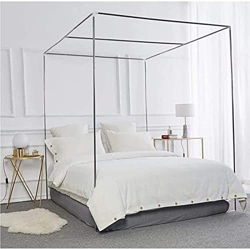 Zanzariera in acciaio inox per letto singolo, matrimoniale, king e super king, diametro 25 mm, adatto per letto da 1,35 × 2 m, protegge il sonno dalle zanzare