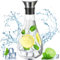 ZHHGOO Caraffa Vetro,1.8 Litri Brocca, Brocca per Acqua in Vetro Coperchio Inox per Succo Caldo Freddo,tè,Latte,Bevande Ghiacciate,Caffè e Vino Rosso