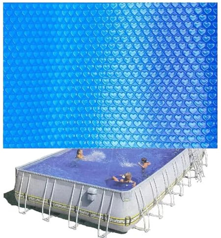 Telone solare per piscina, protezione solare per piscina, resistente ai raggi UV, rettangolare, copertura solare galleggiante, per piscine fuori terra e fuori terra