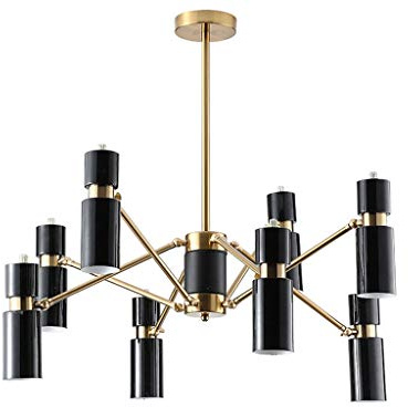 8 Heads Chandelier, G9 Light Source Black Iron Art Creative European Pendant Light, Living Room Corridor Bedroom Decorative Ceiling Lamp
