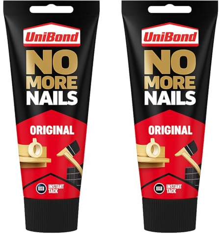 No More Nails Style Grab Adhesive Tube 175ml (Pack of 2) | Extra Strong Instant Bond Construction Glue | Ideal for Wood, Brick, Metal, Ceramic & Plastic Surfaces