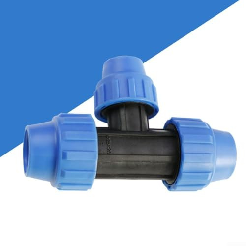 PP Fitting PE Rohrverbinder Schraubverbindung 90 Grad Reduzierstück für Wasserrohrklemmen in Landwirtschaft und Gartenarbeit (40 mm x 32 mm x 40 mm)