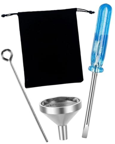 SEWACC Mini Entonnoir en Acier Inoxydable pour Urne Funéraire Kit de Remplissage pour Bijoux Crémation Tournevis Bleu Inclus Accessoire Compact pour Pendentif Souvenir Usage
